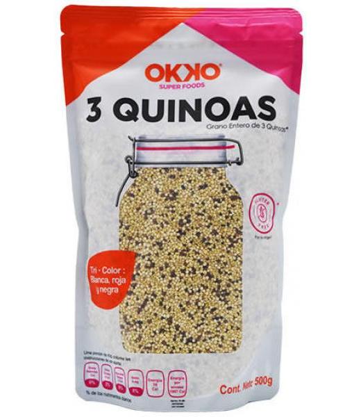 QUINOA TRIO BLANCA NEGRA Y ROJA 500 G OKKO