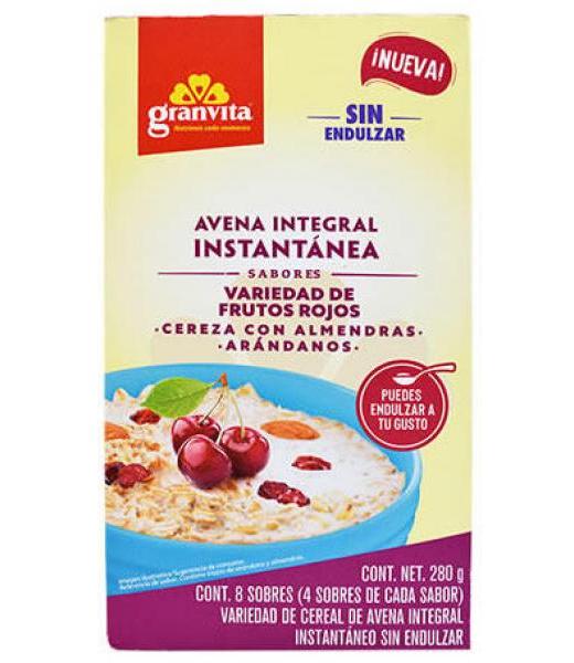 AVENA INSTANTANEA 0 AZUCAR MANZANA 280 G GRANVITA
