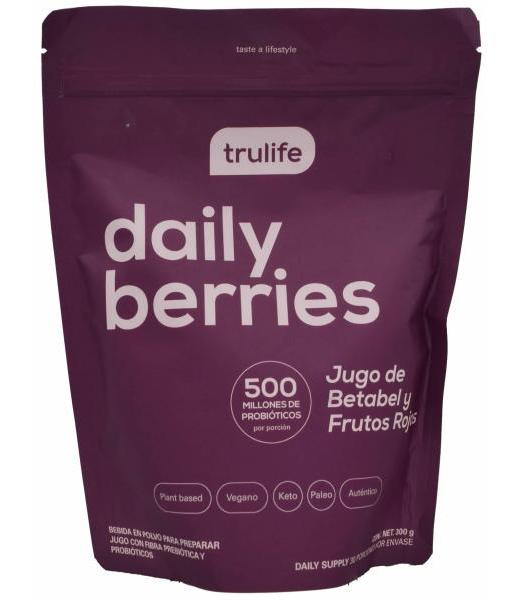 BEBIDA EN POLVO BETABEL FRUTOS ROJOS PROBIOTICOS 300 G TRULIFE