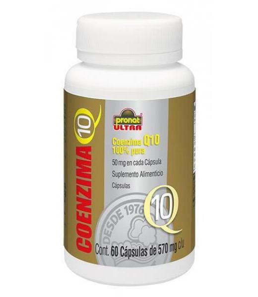 CAPS. COENZIMA Q 10 100% PURA C 60 DE 570 MG. PRONAT