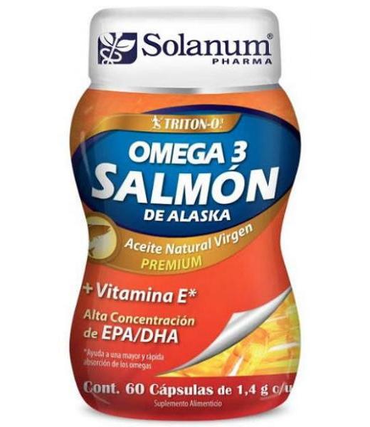 CAPS. OMEGA 3 SALMON DE ALASKA C 60 (ANARANJADO) ACEITE NATURAL V SOLANUM