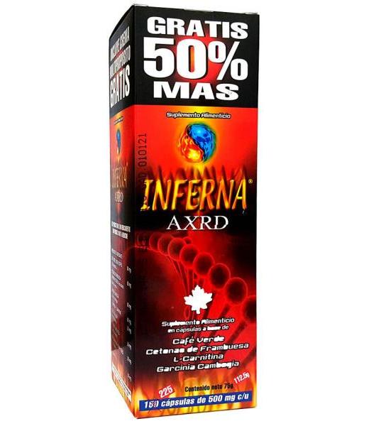 CAPS. INFERNA 2X1 OFERTA 225 CAPSULAS +CREMA FULMINA GRASA CAFE V NATURAMEX