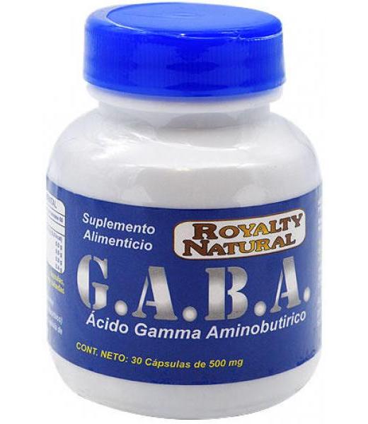 G.A.B.A ACIDO Y AMINOBUTIRICO 500 MG 30 CAPS ROYALTY NATURAL