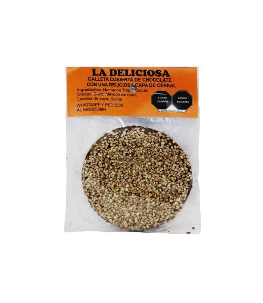 GALLETA CUBIERTA DE CHOCOLATE CON AJONJOLI LA GRAN NATURISTA