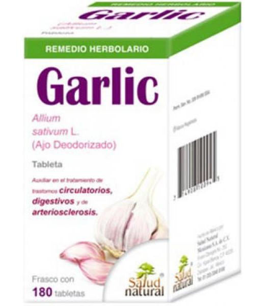 GARLIC AJO DEODORIZADO 180 TAB SALUD NATURAL