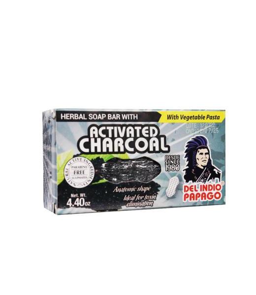 JABON NEUTRO CON CARBON ACTIVADO 125GR TEPEZCOHUITE DEL INDIO PAPAGO