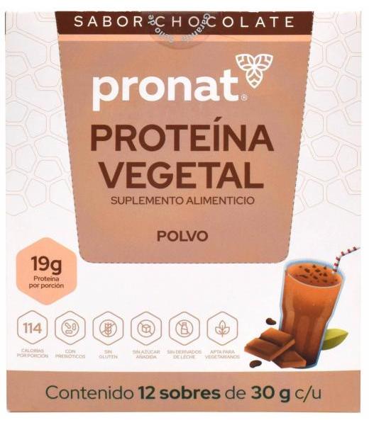 PROTEINA VEGETAL CHOCOLATE 30 G PRONAT P 12