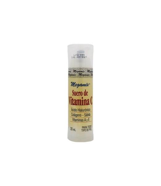 SUERO DE VITAMINA C 30 ML ACIDO HIALURONICO COLAGENO SABILA VITAM MEGAMIX