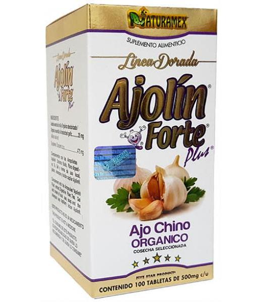Tunatural.com - TBS. AJOLIN FORTE PLUS C 100 TABLETAS DE AJO NATURAMEX