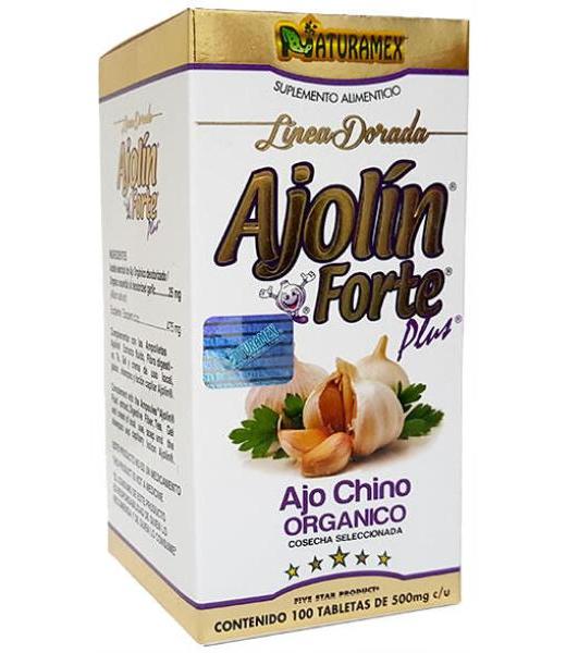 TBS. AJOLIN FORTE PLUS C 100 TABLETAS DE AJO NATURAMEX